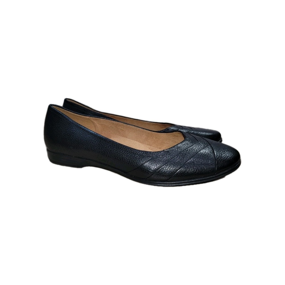 Naturalizer Jaye Black Leather Ballet Flats N5 Contour Comfort Womens Shoes 8.5M